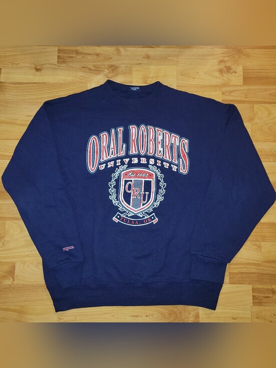 Jansport Other - Vintage Oral Roberts University Jansport Navy Crewneck Sweatshirt Embroidered XL